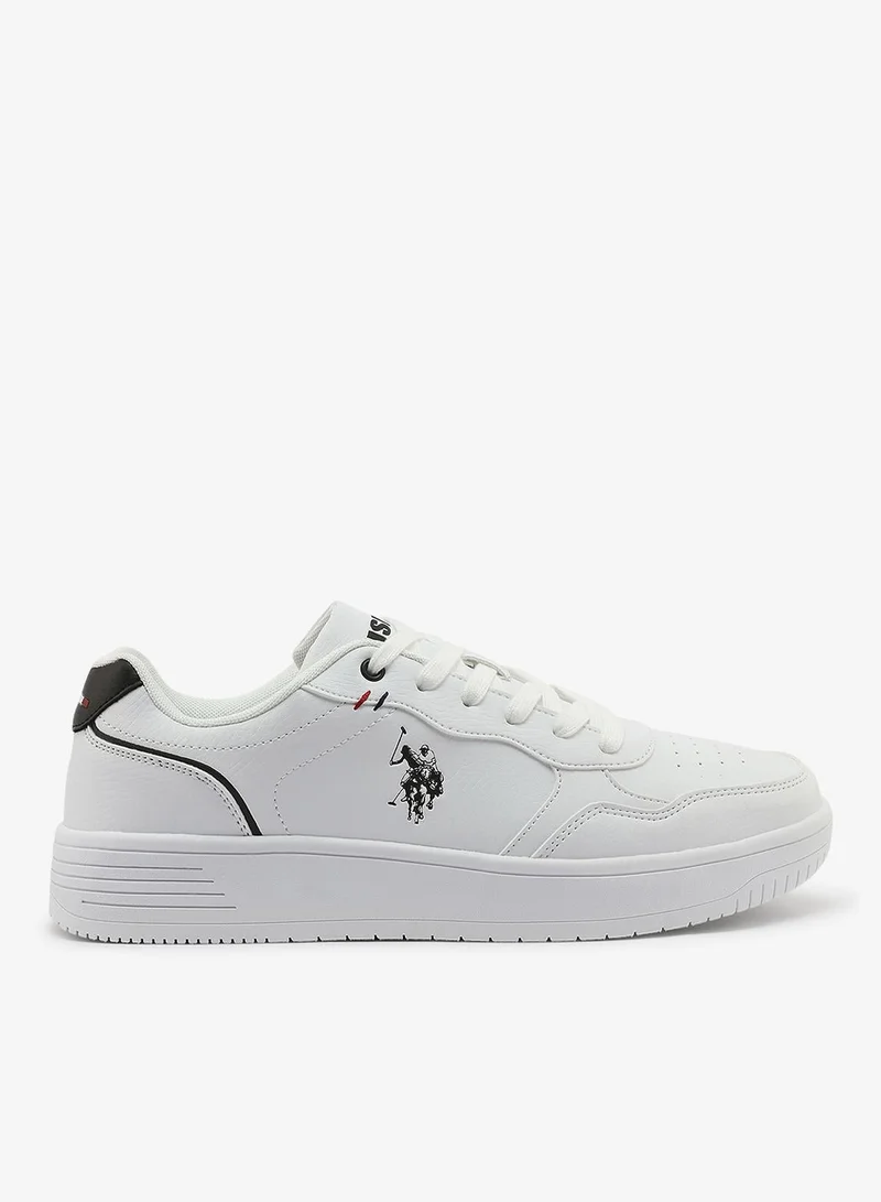 Men's White Low-Top Sneakers - Lightweight Classic Lace-Up Design, Comfortable for Everyday Outfits